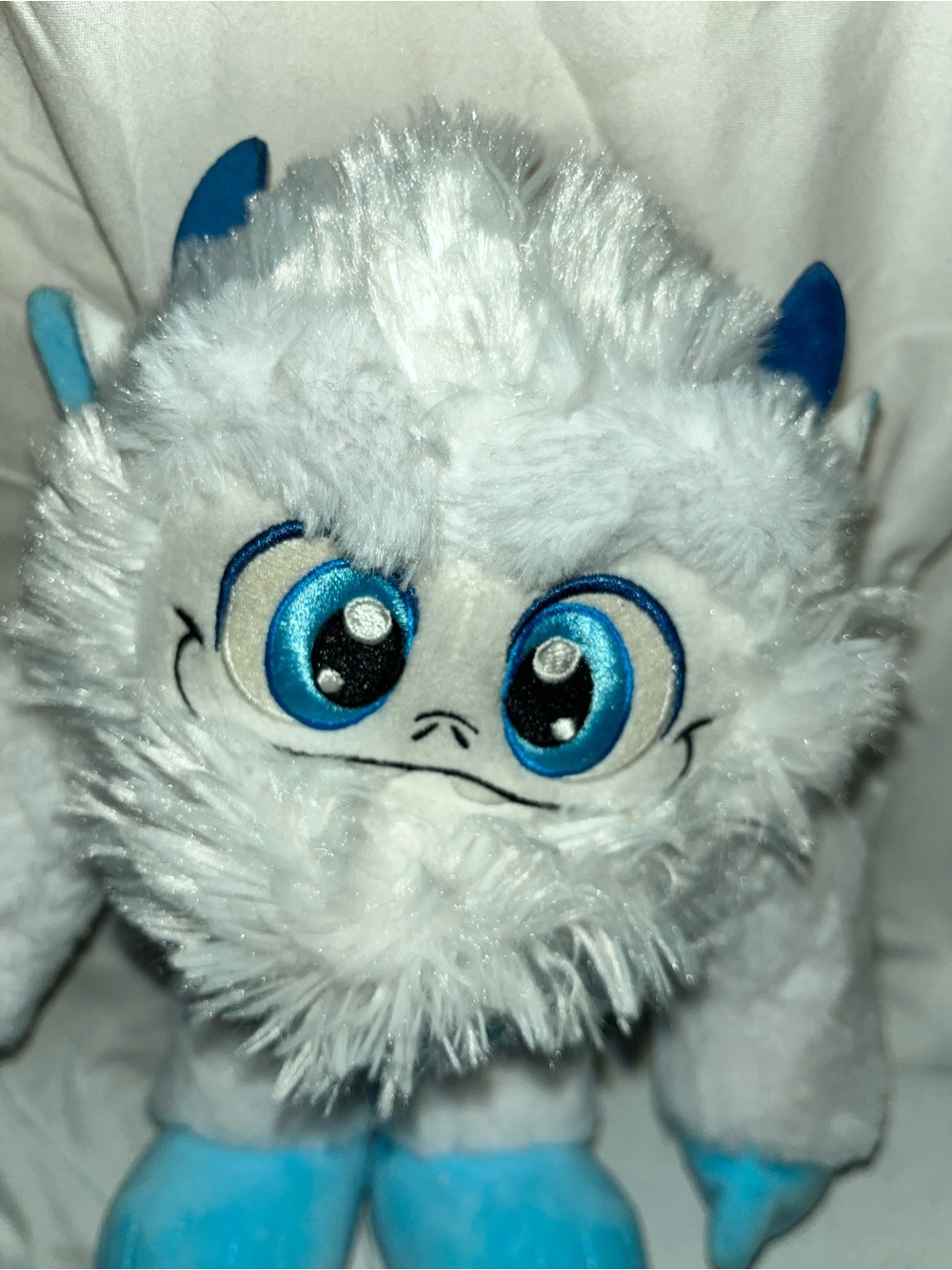 White and Blue Yeti Plush Toy - Soft Cuddly Monster - Picture 2 of 4